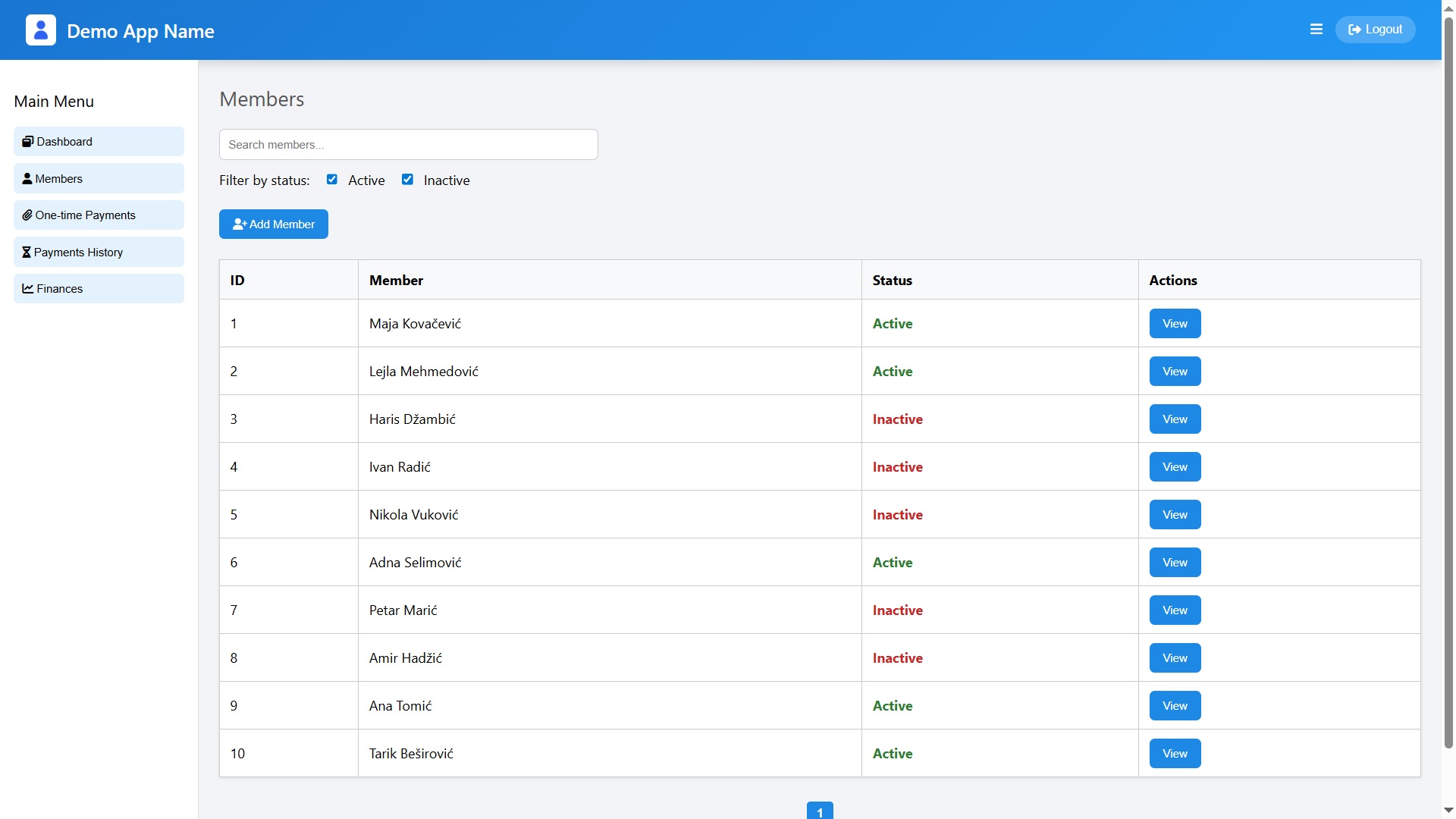 Softver za upravljanje članovima